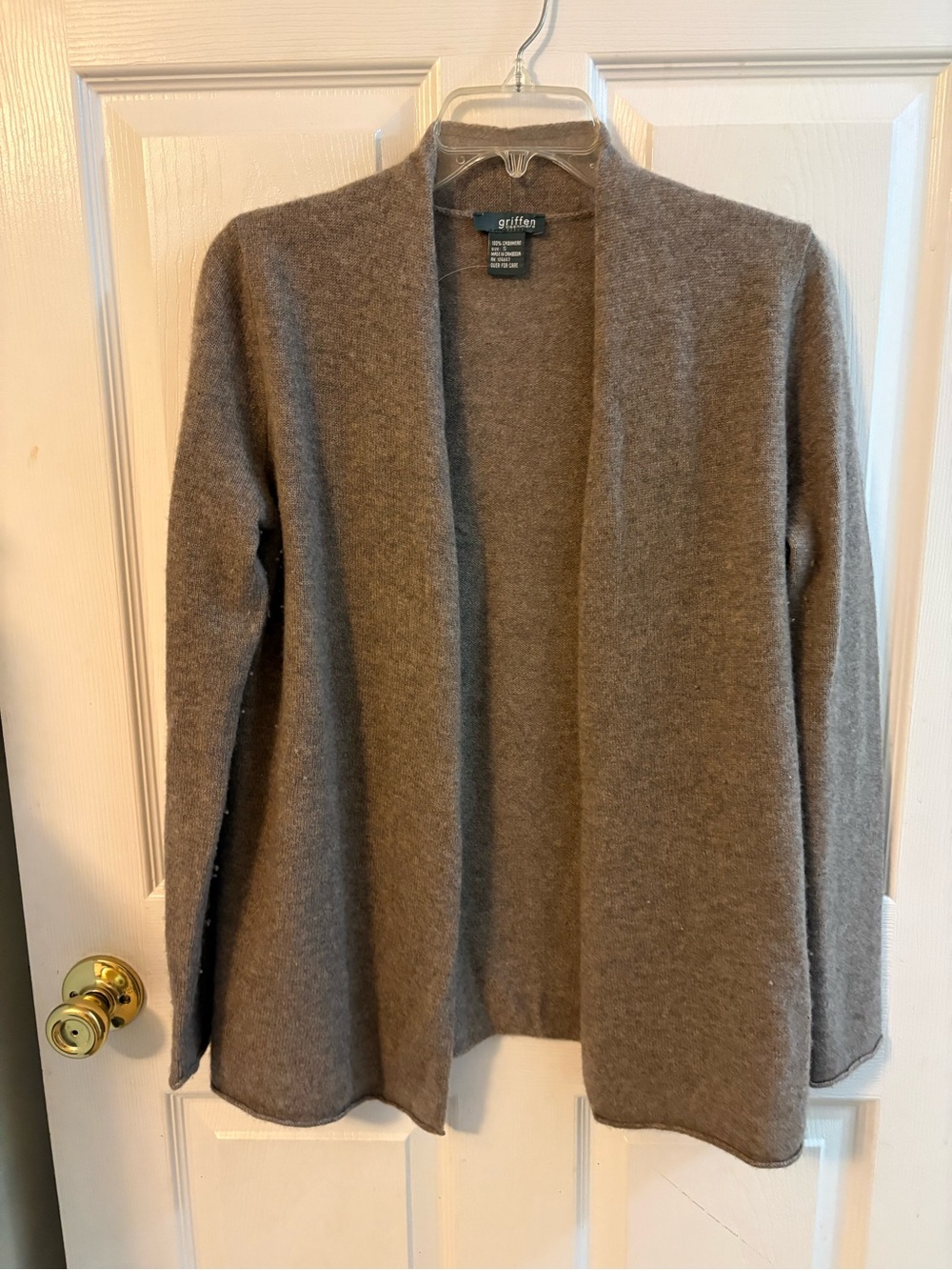 Griffen 100% Cashmere Open Front Cardigan Sweater